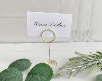 Gold Wedding Table Number or Placecard Holders - Single