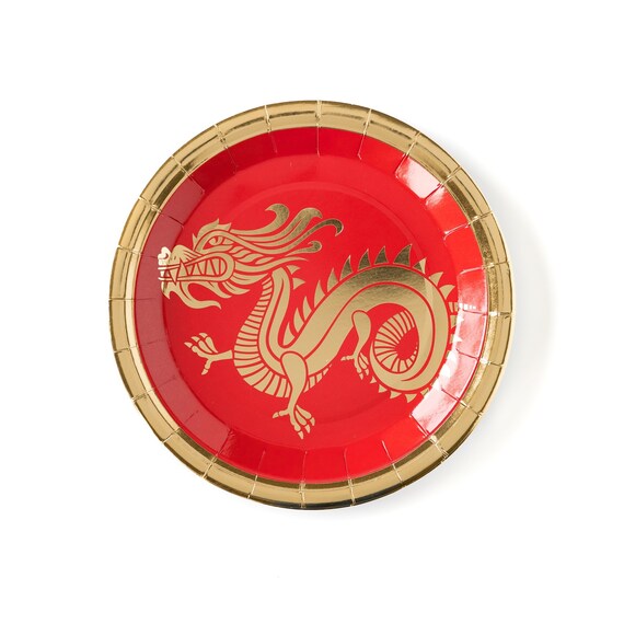 Chinese New Year Dragon Plates Il_570xn