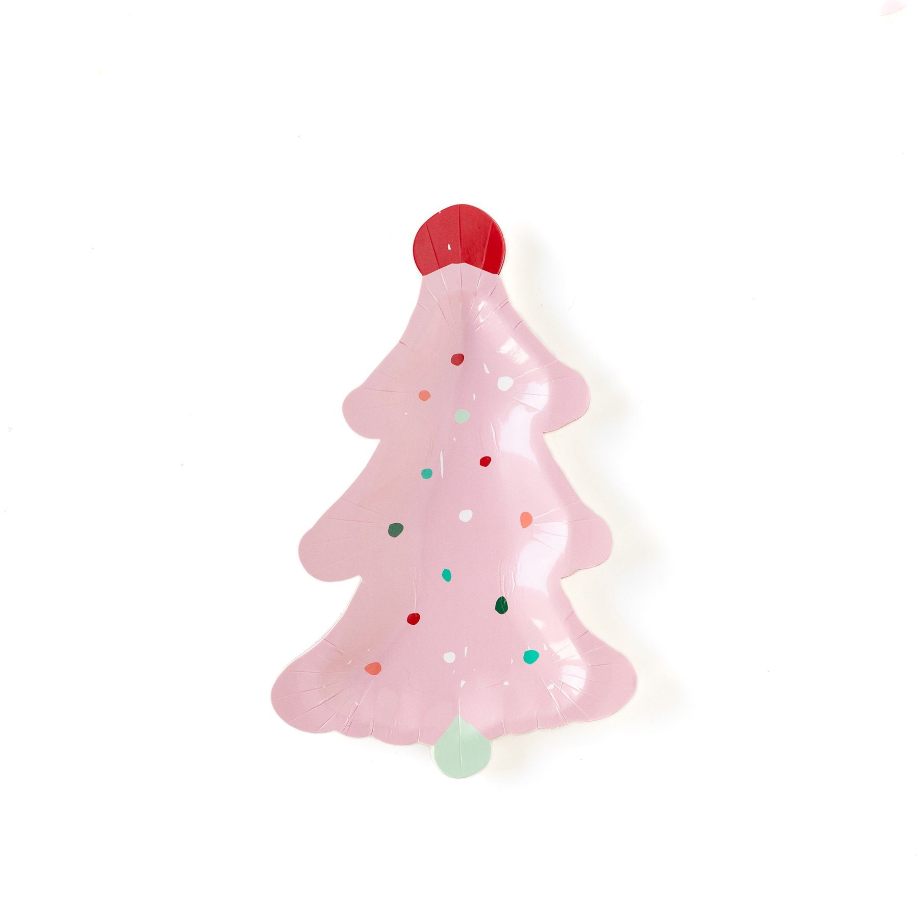 Pink Christmas Tree Plates Etsy
