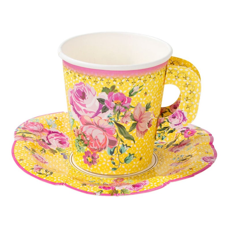 Tea Party Decor 3 Color Collection Paper Teacups