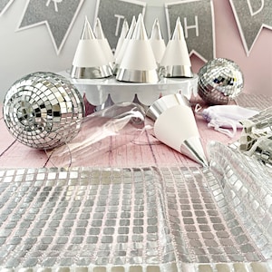 Disco Ball Cocktail Napkins White image 6