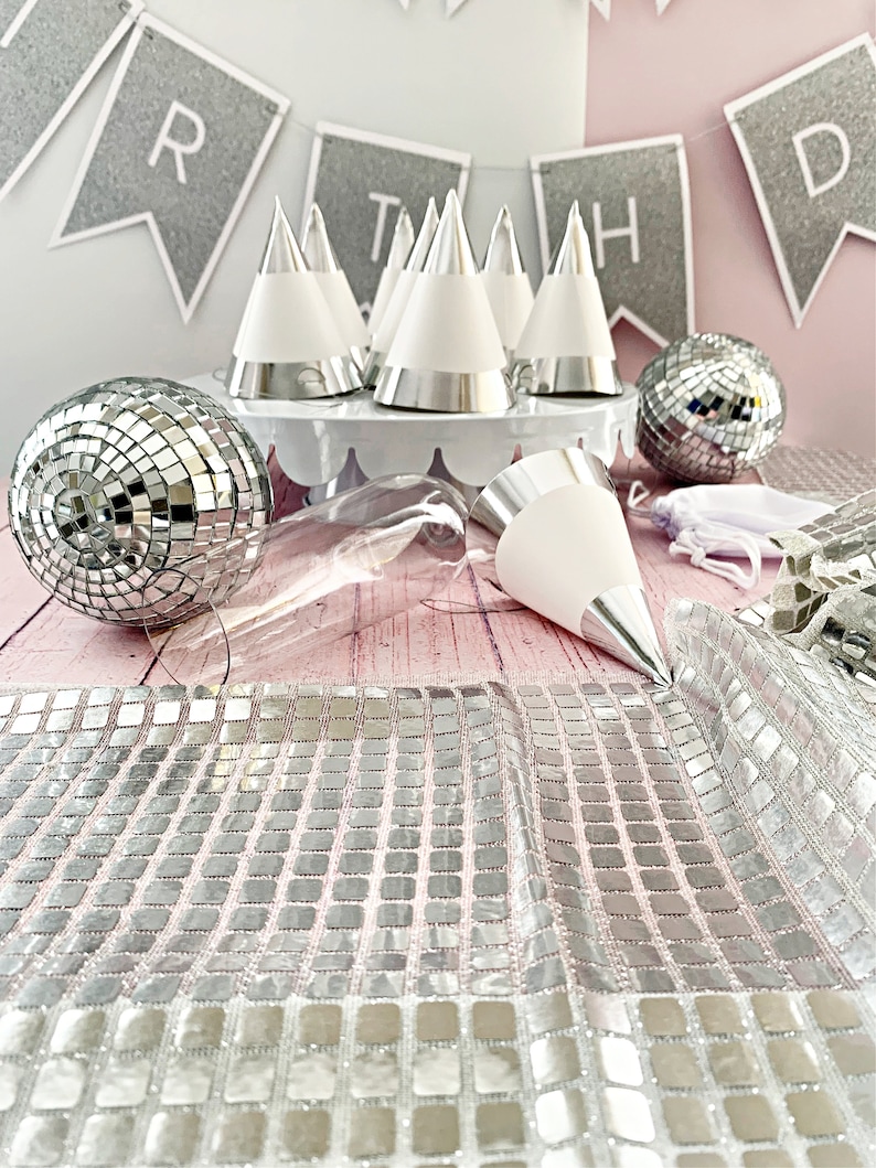 Disco Ball Cocktail Napkins White image 6