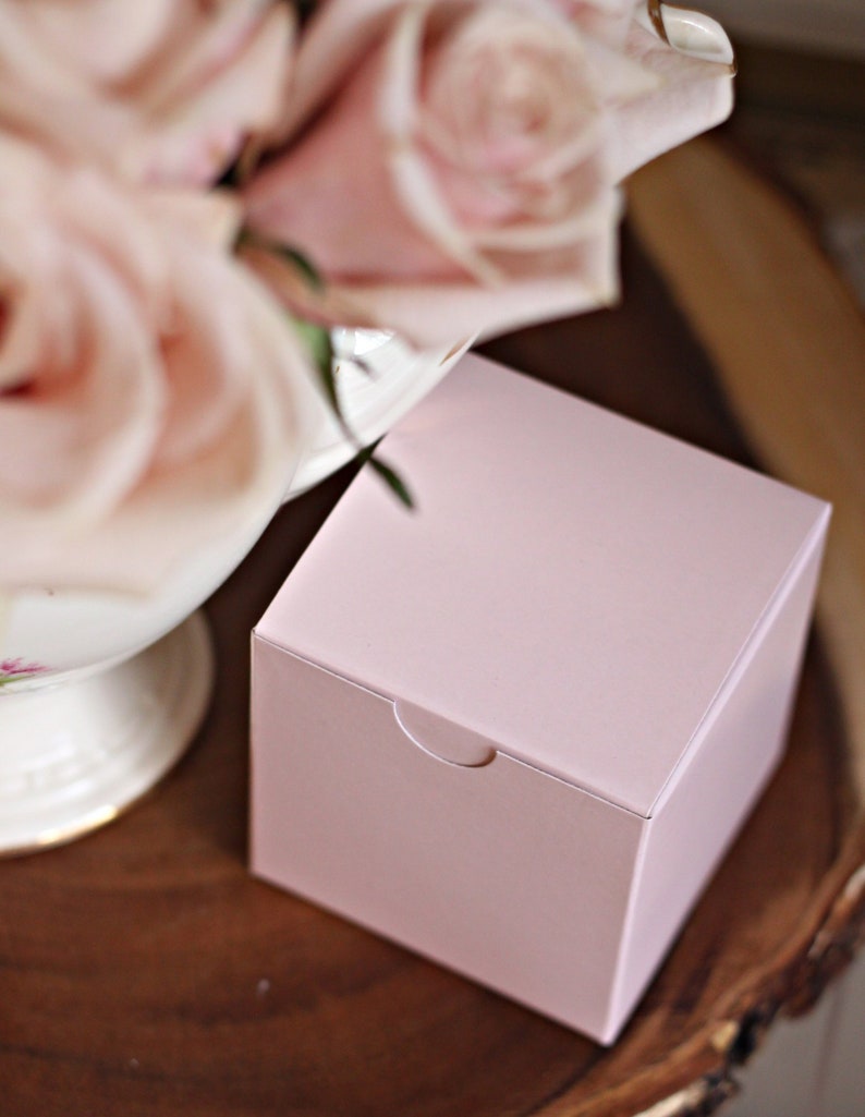 Blush Bridal Shower Favor Boxes Wedding Favor Box Pink Baby Etsy