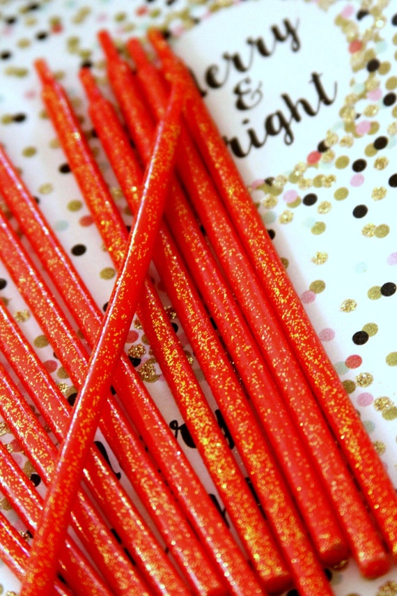 Glitter Birthday Candles, Red 30th Birthday Il_570xn