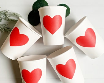 Red Heart Cups