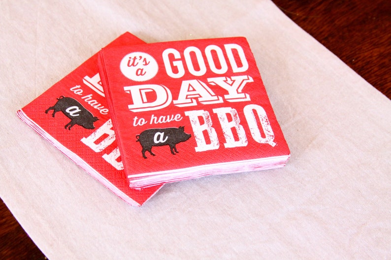 BBQ Supplies Baby Q Paper Napkins I Do BBQ Supplies Etsy