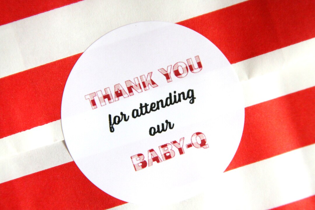 Baby Q Thank You Stickers Etsy