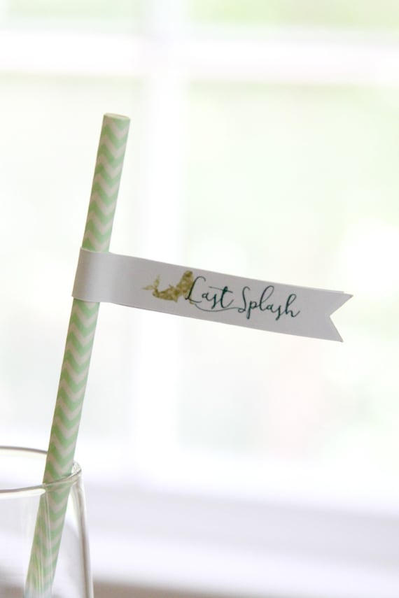 Last Splash Mermaid Party Straws Il_570xn
