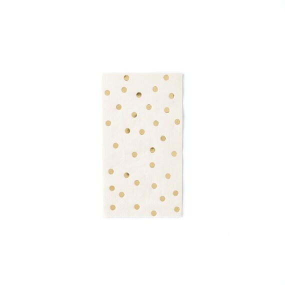 Gold Polka Dot Napkins - Christmas Il_570xn