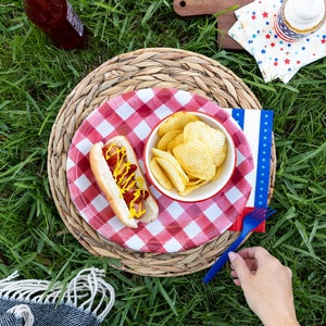 I Do BBQ Beverage Napkins Blue Foil image 9