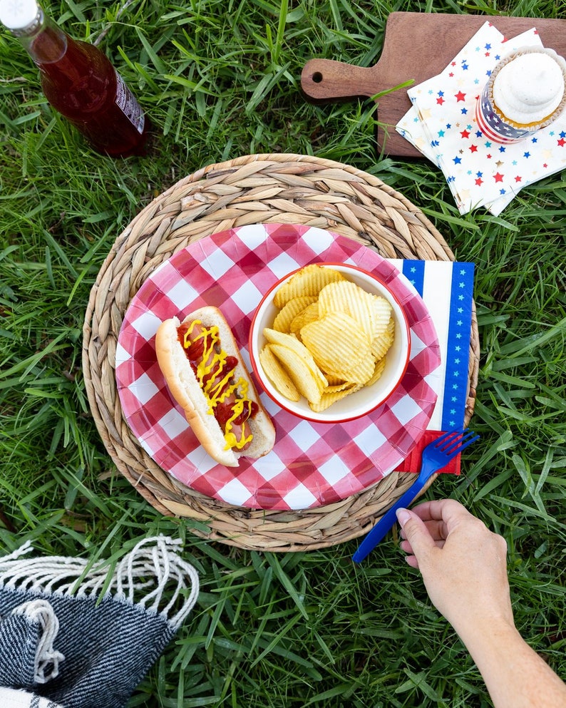 I Do BBQ Beverage Napkins Blue Foil image 9