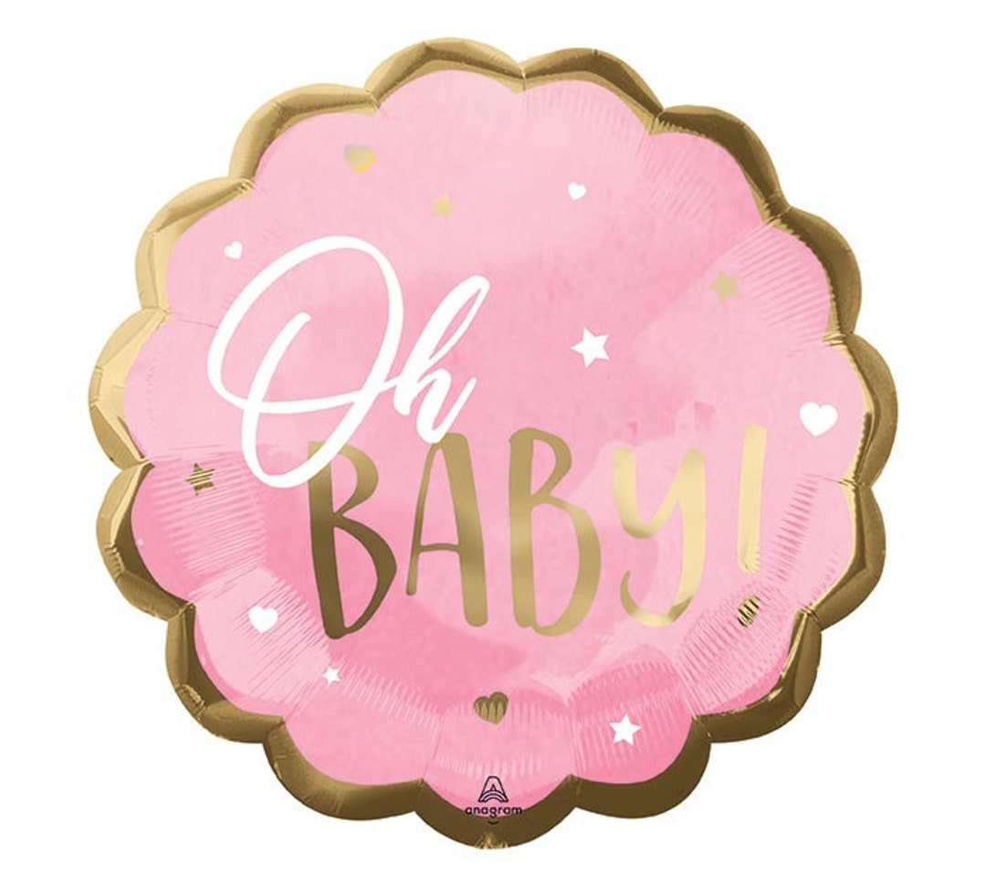 Pink Oh Baby Balloon Etsy