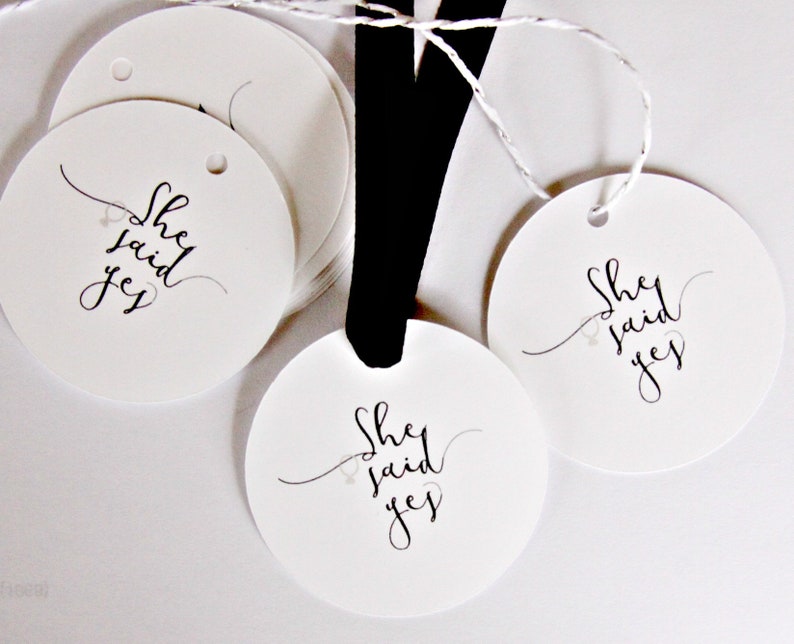 She Said Yes Bridal Shower Favor Tags image 4