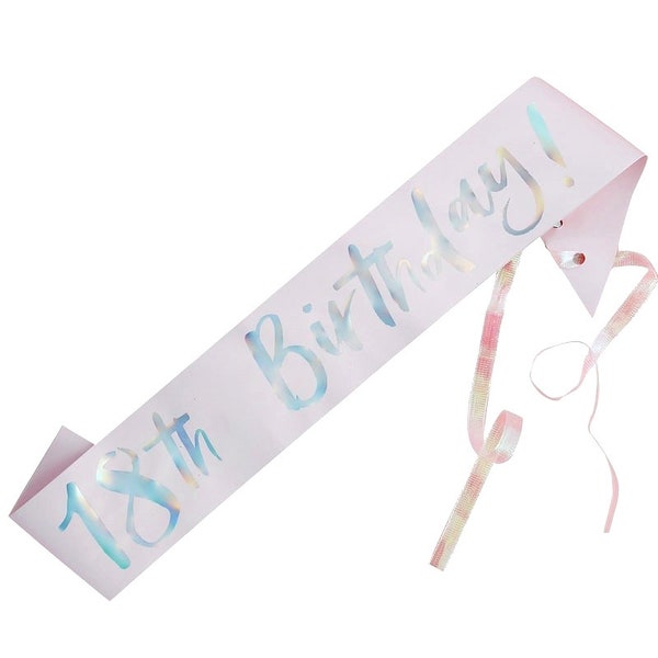 18th Birthday Sash