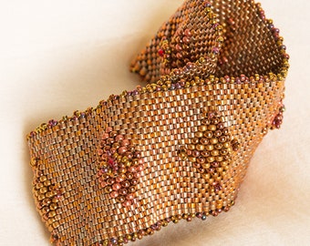 Kralenmanchetarmband met Swarovski-kristallen