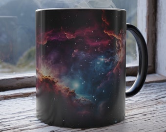 Galaxy Mug, Color Changing Universe Coffee Mug, Space Lover Gift, Outer Space, Starry Sky Mug, Celestial Cup, Space Themed Gifts, Space Mug
