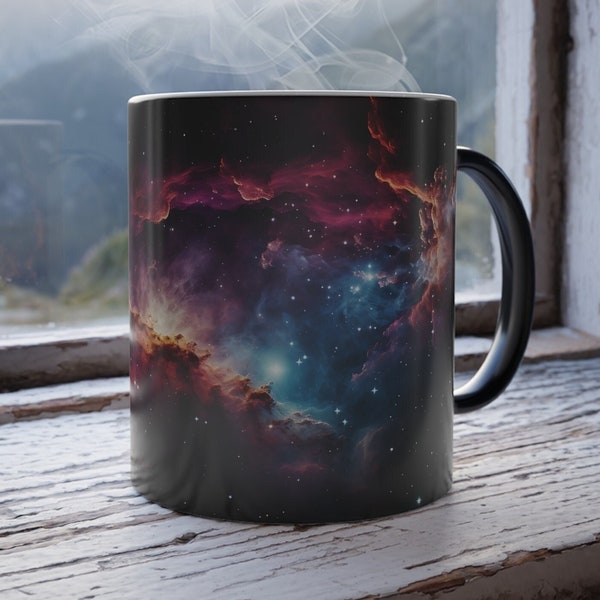 Galaxy Mug, Color Changing Universe Coffee Mug, Space Lover Gift, Outer Space, Starry Sky Mug, Celestial Cup, Space Themed Gifts, Space Mug