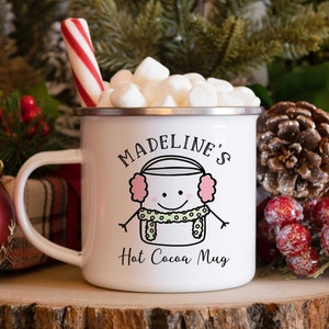 Kids Hot Chocolate Mug, Kids Christmas Mug, Christmas Gift for Kids, Christmas eve gifts, Hot Cocoa Mug, Stocking Stuffers, Hot Cocoa Bomb