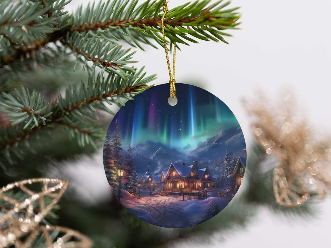Northern Lights Ornament, Aurora Borealis Ornament, Nature Lover