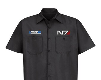 Normandy SR2 N7 Custom Embroidered Work Shirt