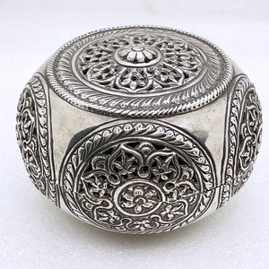 Antique Indian openwork silver 900 incense holder - Northern India - Indian Raj gr 333.3