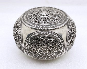 Antique Indian openwork silver 900 incense holder - Northern India - Indian Raj gr 333.3