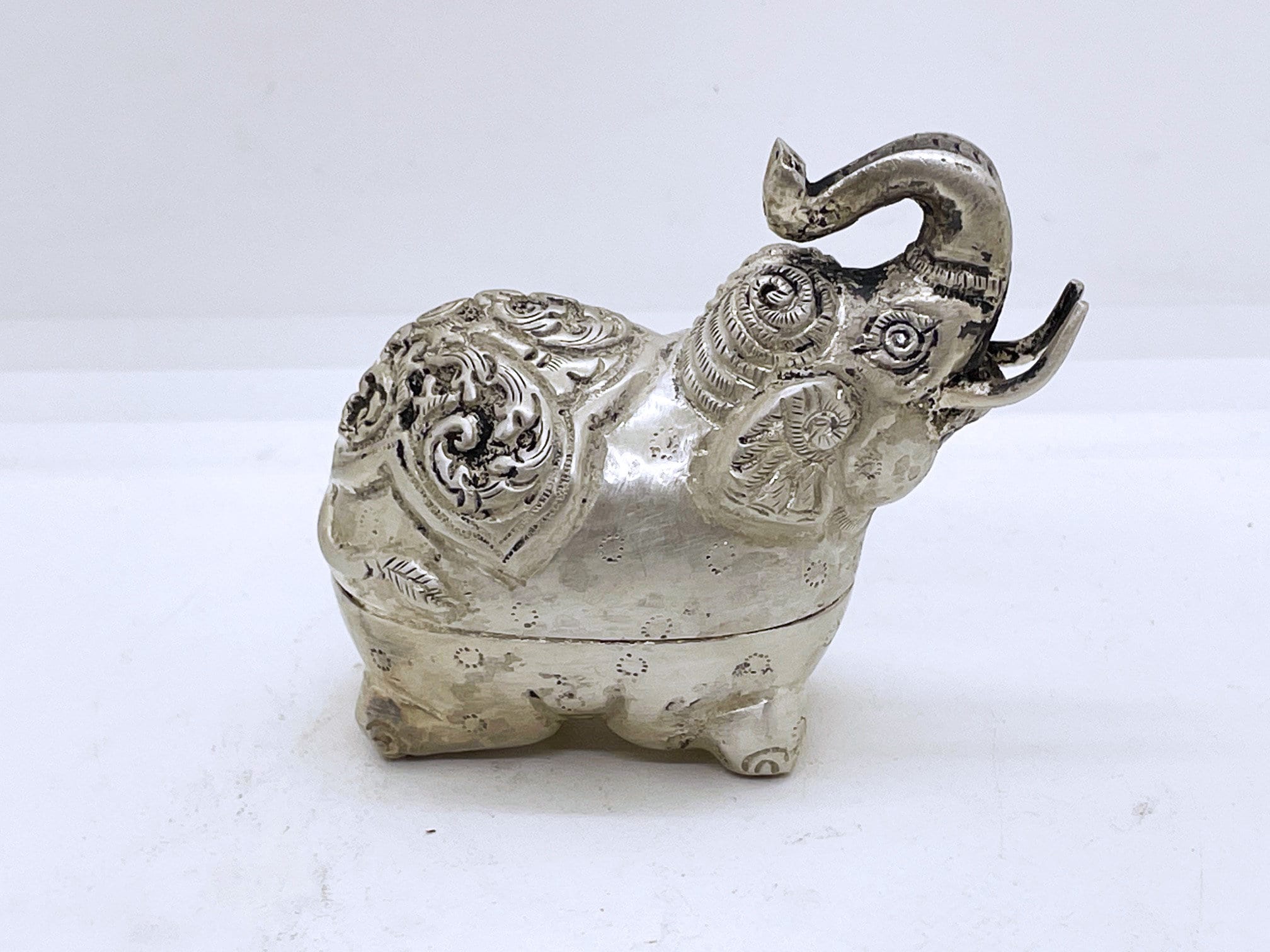 Betel box elephant silver T90% Khmer Cambodia