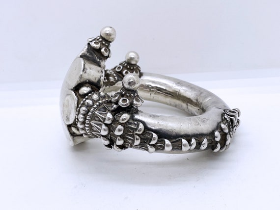 Ancient high quality silver tribal bracelet ankle… - image 10