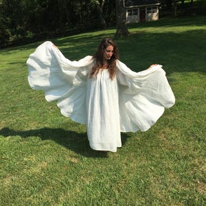 Loose Linen Nightgown: USA Made, French Seams, All-Season Comfort image 13
