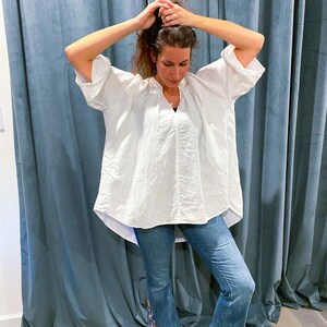 Loose Linen Nightgown: USA Made, French Seams, All-Season Comfort image 15