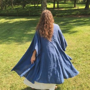 Loose Linen Nightgown: USA Made, French Seams, All-Season Comfort image 14