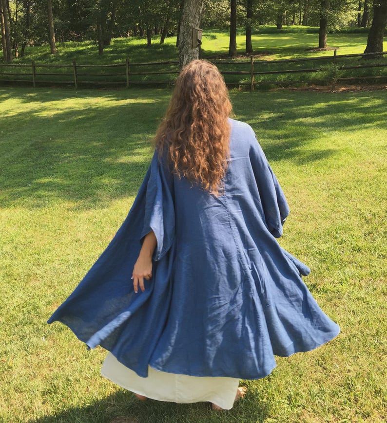 Loose Linen Nightgown: USA Made, French Seams, All-Season Comfort image 14