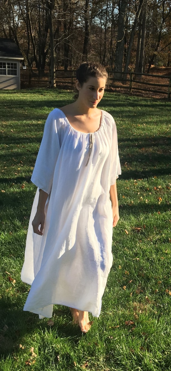 Long 100% Natural Linen or Bamboo Nightgown - Etsy