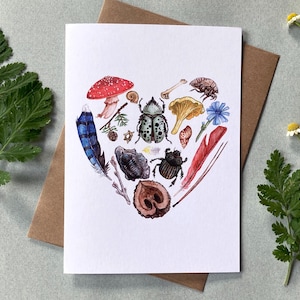 Tarjeta de San Valentín del corazón de la naturaleza