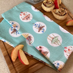 Moths and Wildflowers Flour Sack Tea/Dish Towel