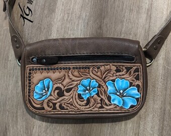 FannyPack Pattern, Leather Tooled Travel Crossbody Purse, Template PDF Pattern