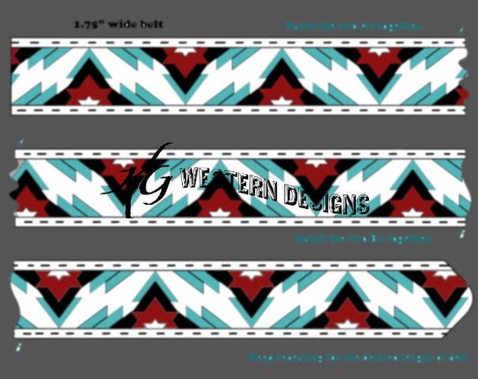 Southwestern Style- Leather Belt Pattern Tooling Design Two Sizes Download
