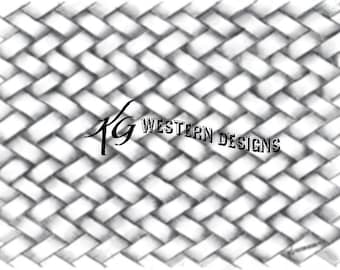 Fishbraid Basketweave Leather Tooling Tracing Design Pattern PDF Download