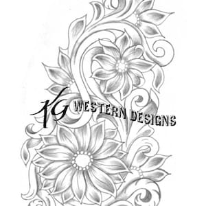 Lederstricken Sonnenblume Gänseblümchen Blumenranken Trace Design Pattern PDF