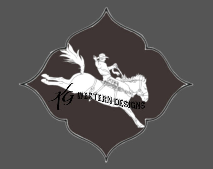 Bucking Horse- Western Border- Cowboy and Bronc- Rodeo Ranching- Carving Tracing Design Pattern