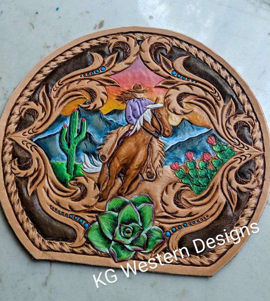 YUANCHENG Tende della Finestra della Cucina Occidentale Deserto del Selvaggio West con Cowboy sul Cavallo Tramonto Cactus Arid Lands Finestra per la Cucina