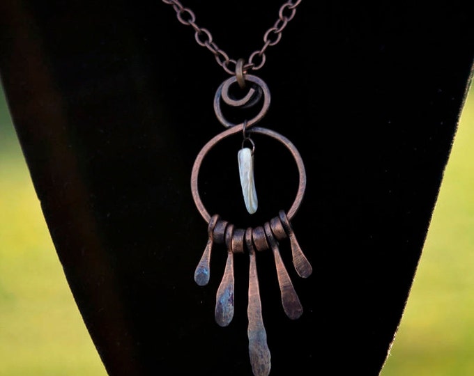 Antiqued Copper Western Necklace