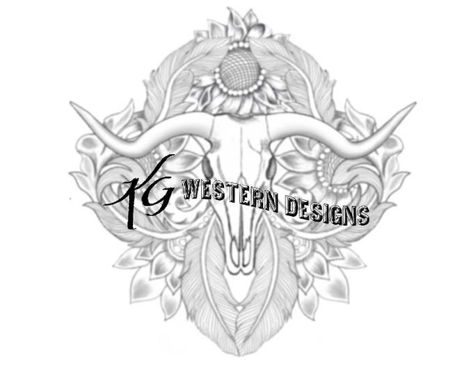 Leather Tooling Western Longhorn Cow Skull Feathers Vines Tracing Design Pattern Template
