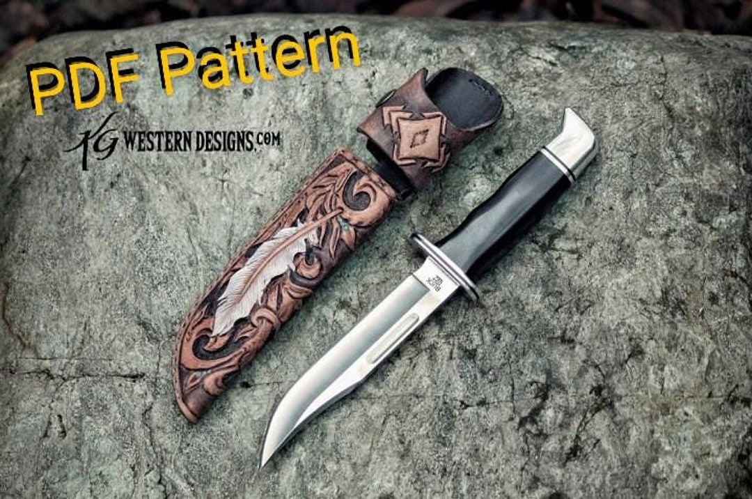 pdf-pattern-leather-tooled-buck-119-knife-holster-case-no-sheath-or-knife-included-digital-pattern-only-etsy