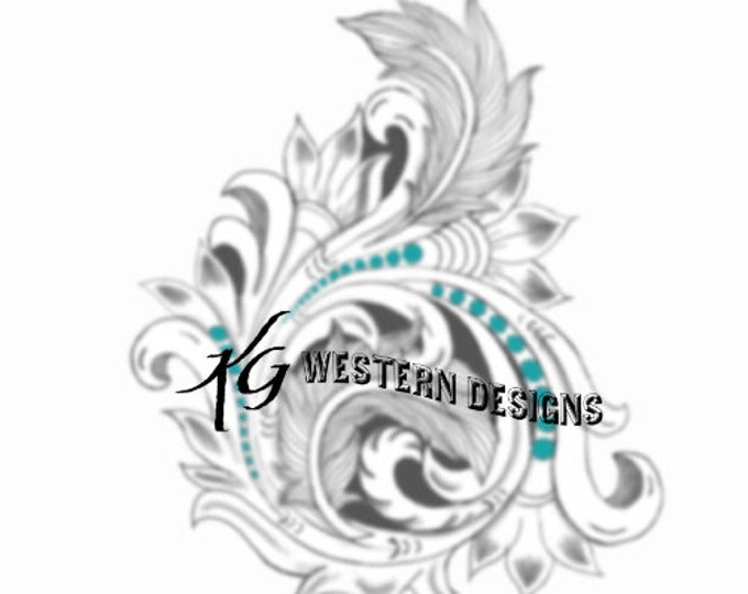 Feather-Scrolls-Vines Boho Vibe Leather Tooling Tracing Design Pattern