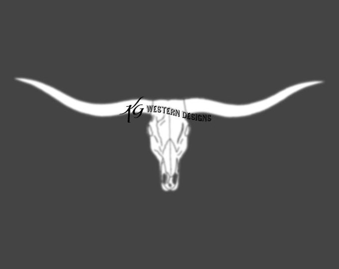 Longhorn Cowskull Western Design Carving Leather Tooling Tracing Pattern