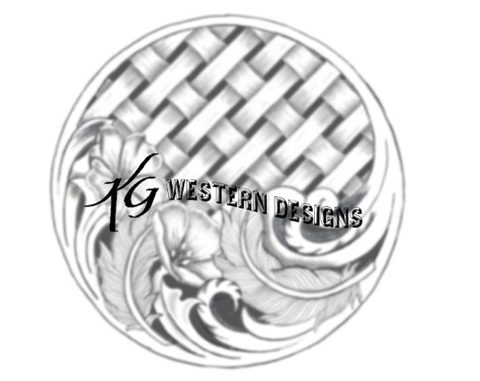 Round Purse-Rope Can- Large Basket Weave - Western Scrollwork and Feathers Carving Tracing Design Pattern