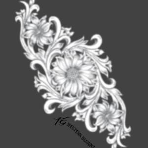 Daisy Sunflower Floral Vines DIY Leather Tooling Tracing Design Pattern