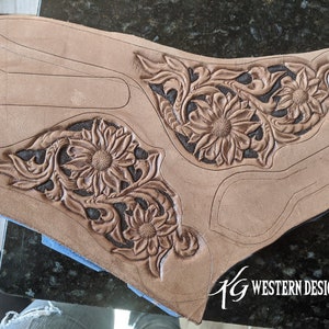Spur Straps Pattern Template- Floral, Sunflowers, Daisy's- Western ...