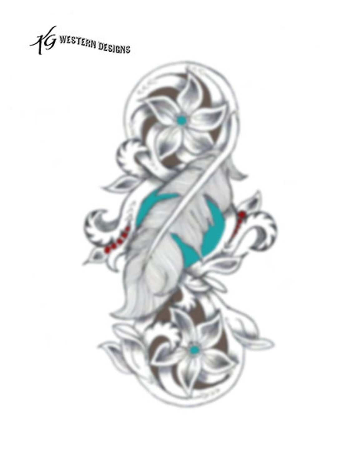 Feather Trace Pattern Leather Tooling Feather-scroll-vines Tracing Design Pattern - Etsy